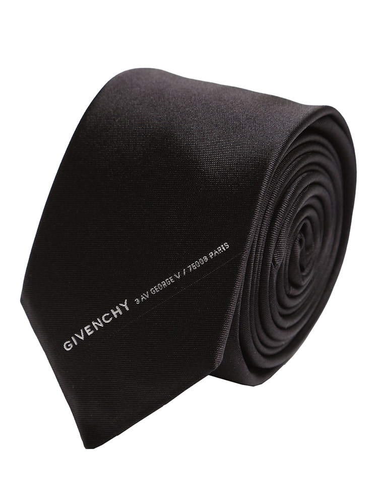 GIVENCHY (ジバンシィ) シルク100％ 無地 ワンポイント ネクタイ GVJ41841