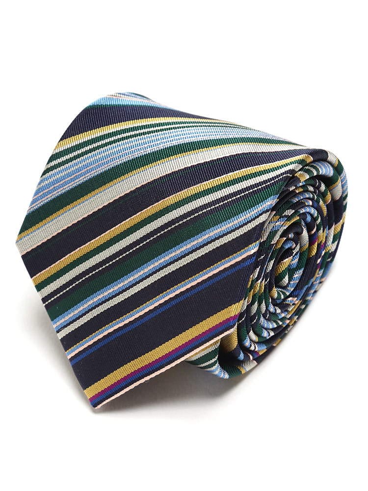 Paul Smith (ポールスミス) シルク100％ マルチストライプ ネクタイ 230 PSFLU230