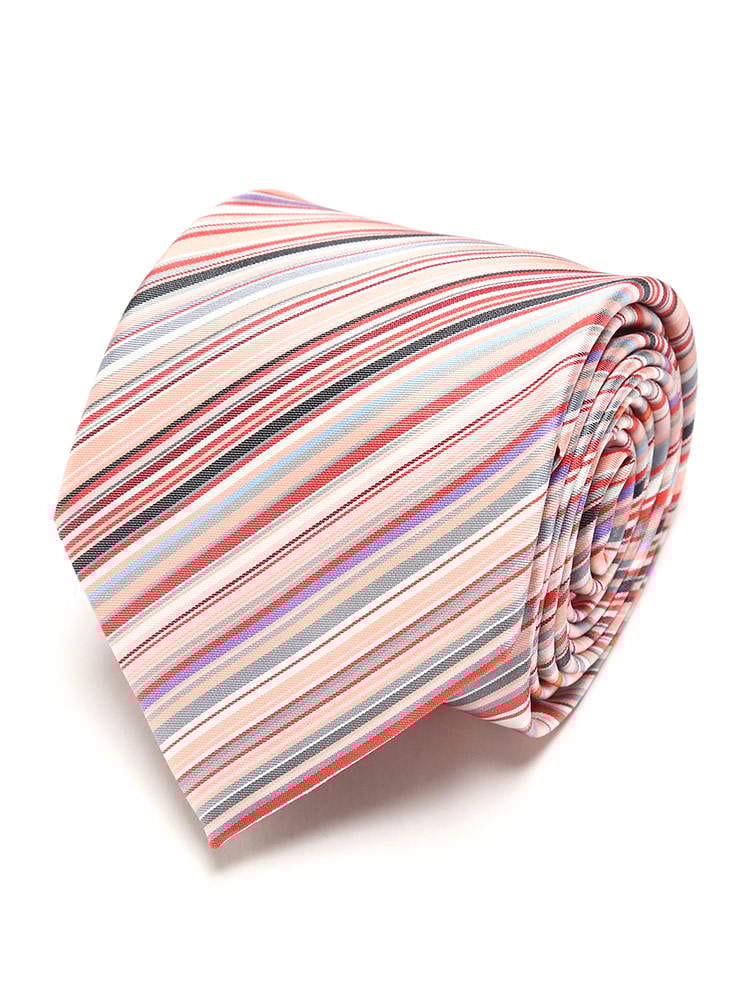 Paul Smith (ポールスミス) シルク100％ マルチストライプ ネクタイ 6220 PSFLU6220