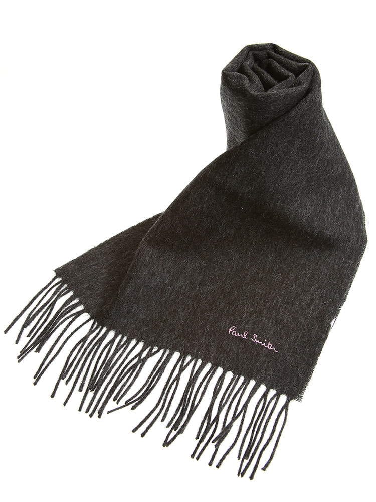 Paul smith ポールスミス ウール100％ ロゴ 刺繍 マフラー ブランド メンズ レディース ウール PS60PS