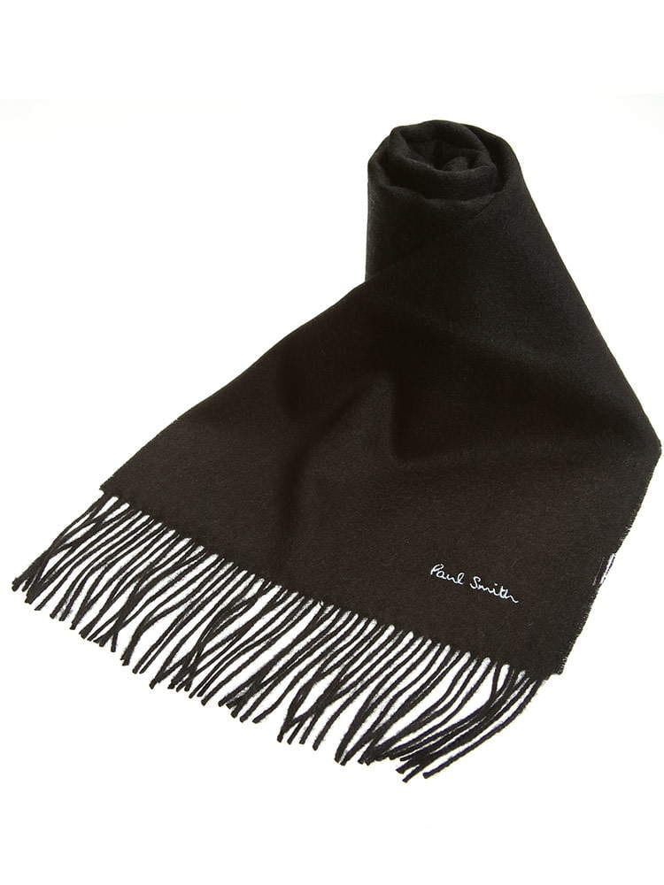 Paul smith ポールスミス ウール100％ ロゴ 刺繍 マフラー ブランド メンズ レディース ウール PS60PS