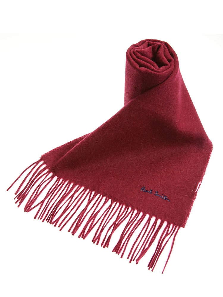 Paul smith ポールスミス ウール100％ ロゴ 刺繍 マフラー ブランド メンズ レディース ウール PS60PS