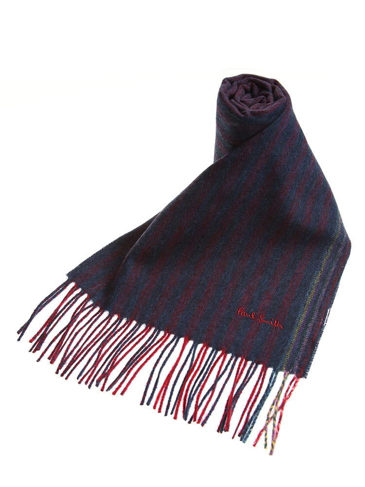 Paul smith ポールスミス ウール カシミヤ ストライプ マフラー ブランド メンズ レディース カシミア マフラー PS60PS440F