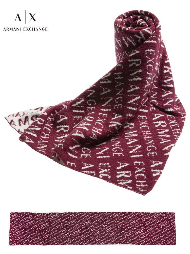 ARMANI EXCHANGE (アルマーニエクスチェンジ) 総ロゴ マフラー AE954650CC310 ブランド