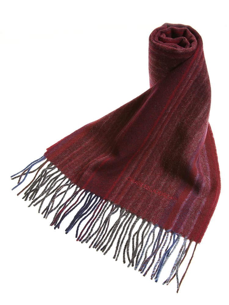 CHARLES JOURDAN シャルル ジョルダン ウール100％ ランダムストライプ マフラー ブランド メンズ レディース マフラー ウール CJ0647040