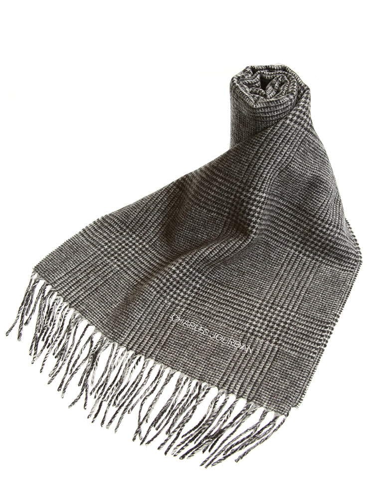 CHARLES JOURDAN シャルル ジョルダン ウール100％ チェック柄 マフラー ブランド メンズ レディース マフラー ウール CJ0647041