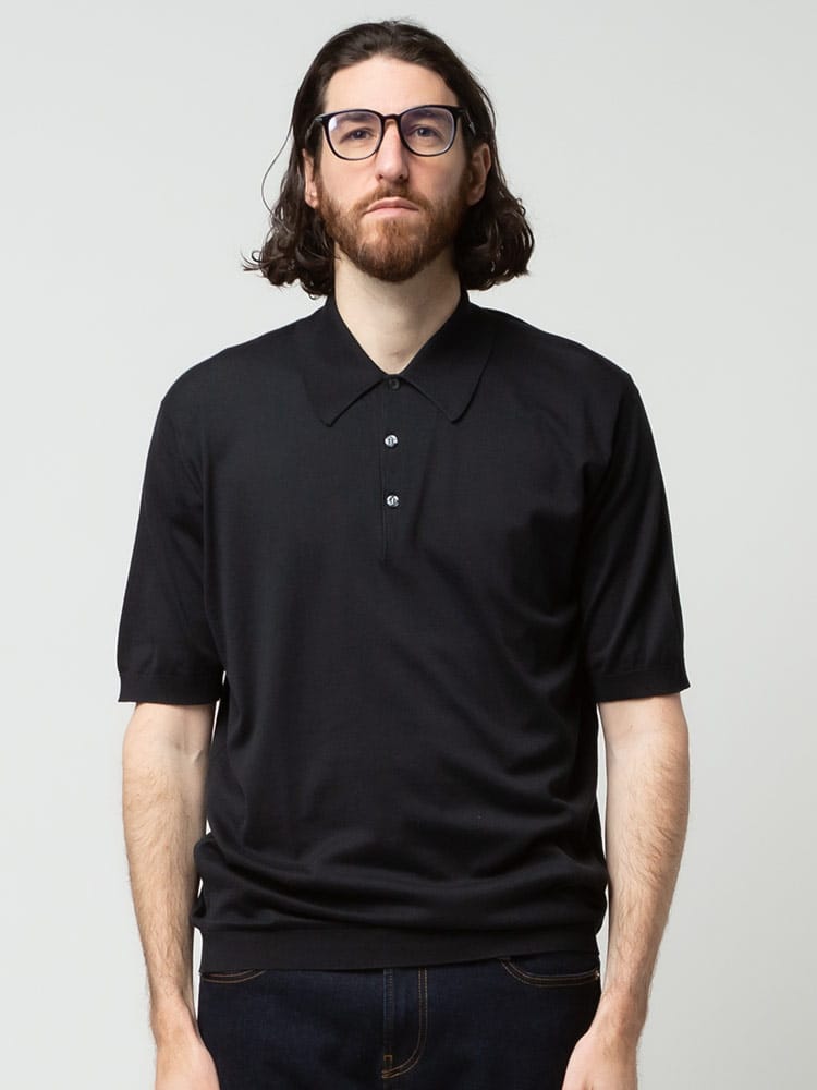JOHN SMEDLEY (ジョンスメドレー) 無地 半袖 ニット ポロシャツ JSISIS ブランド