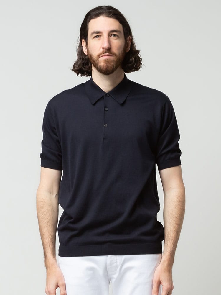 JOHN SMEDLEY (ジョンスメドレー) 無地 半袖 ニット ポロシャツ JSISIS 