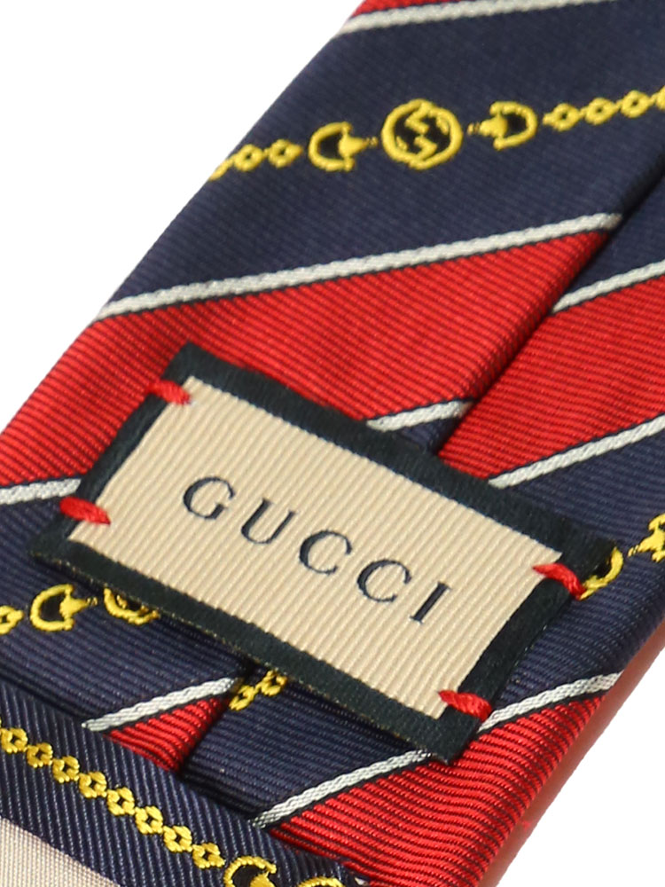 GUCCI (グッチ) シルク100％ ストライプ ネクタイ GC6439296368 ブランド【サカゼン公式通販】