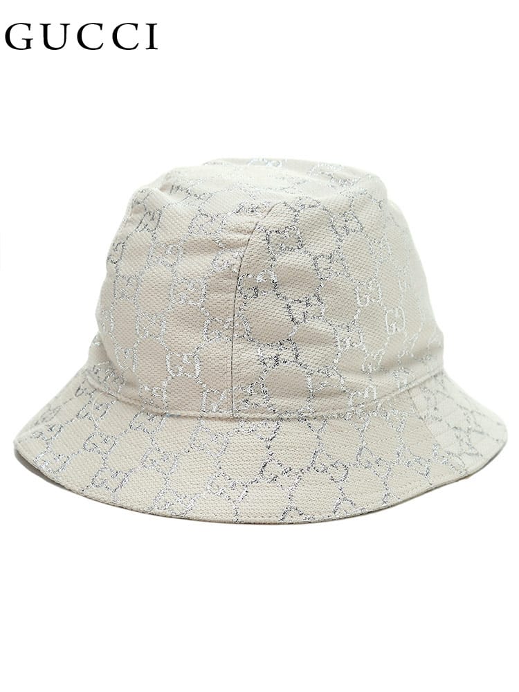 グッチ レディース 帽子 GUCCI ブランド ハット バケットハット ロゴ GGラメ ユニセックス GC6319513HK74