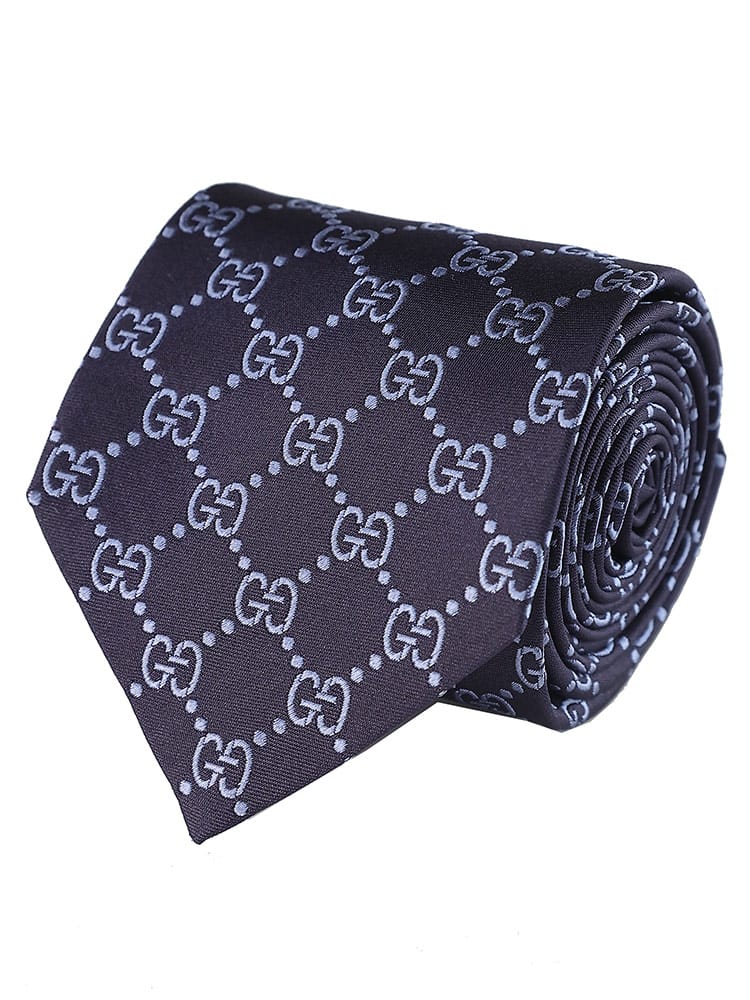 GUCCI (グッチ) シルク100％ GG総柄 ネクタイ GC4996954068 メンズ ブランド