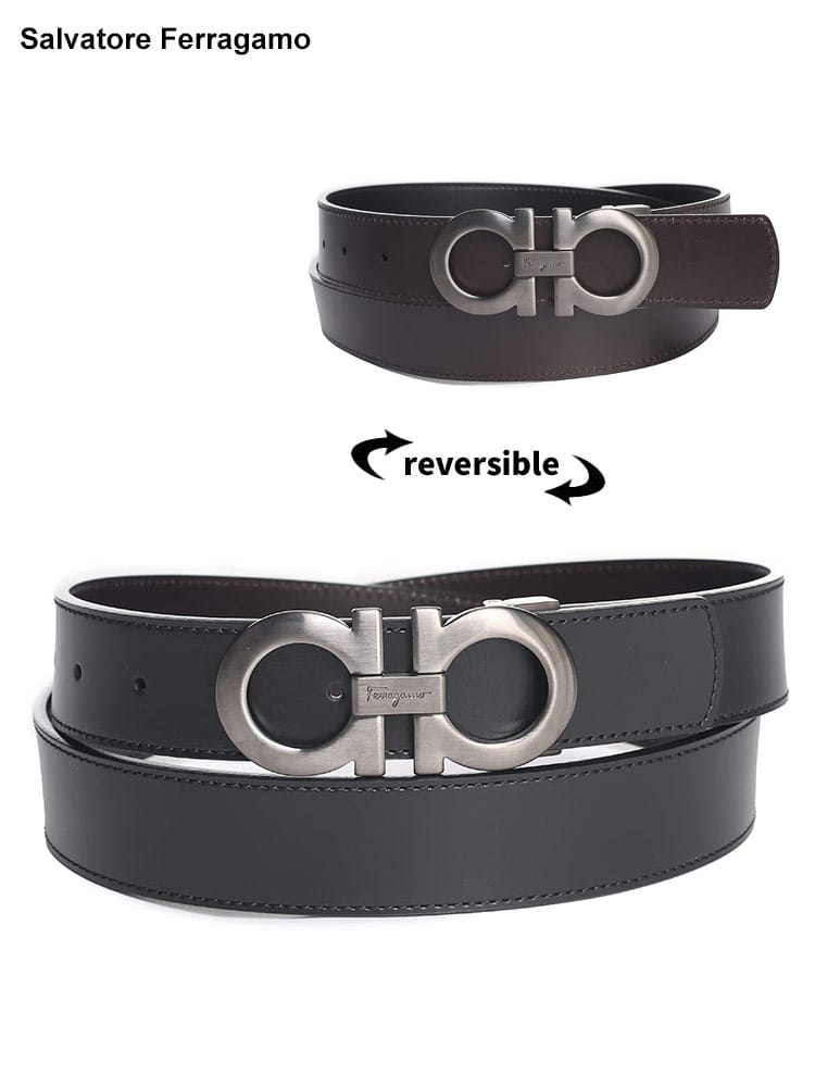 Salvatore Ferragamo (サルバトーレフェラガモ) リバーシブル ガンチーニ ベルト FG675542464231 ブランド メンズ 男性 レザー