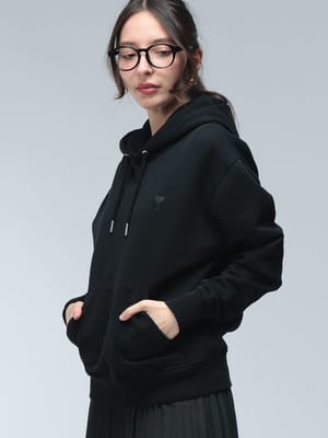 AMI PARIS (アミパリス) ロゴ 刺繍 プルオーバー パーカー Ami de Coeur AMLUSW203730 レディース