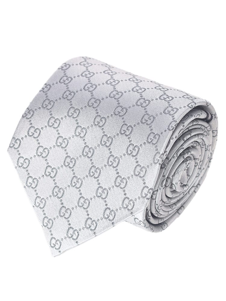 GUCCI (グッチ) シルク GC総柄 ネクタイ メンズ