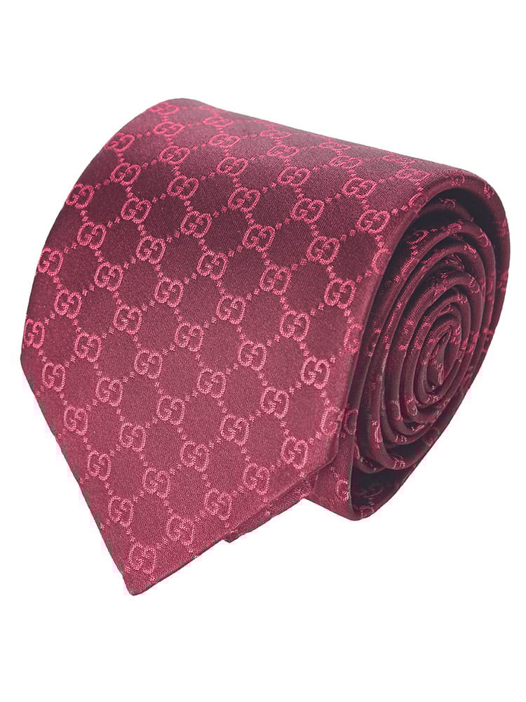 GUCCI (グッチ) シルク GC総柄 ネクタイ メンズ