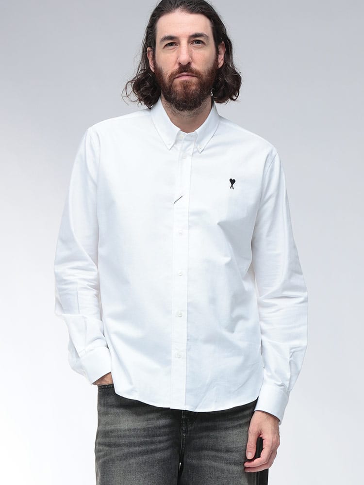 AMI PARIS (アミパリス) Ami de Coeur オックスフォード ボタンダウン シャツ AMH25HSH763CO31 メンズ