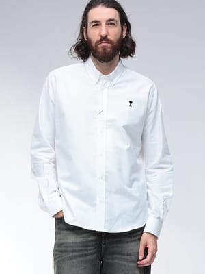 AMI PARIS (アミパリス) Ami de Coeur オックスフォード ボタンダウン シャツ AMH25HSH763CO31 メンズ