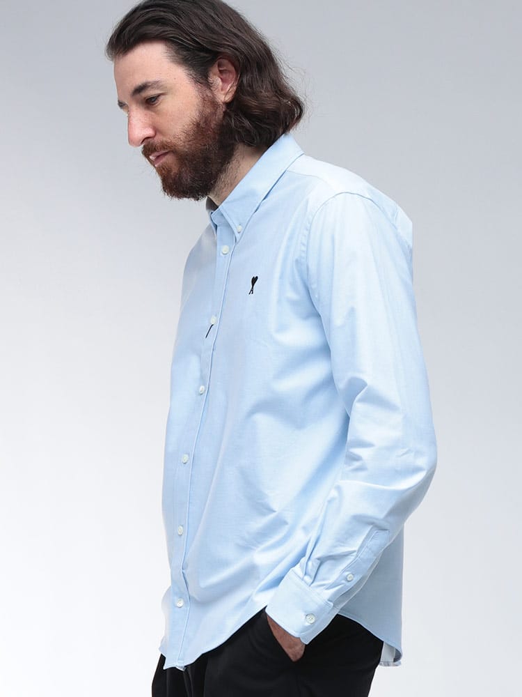 AMI PARIS (アミパリス) Ami de Coeur オックスフォード ボタンダウン シャツ AMH25HSH763CO31 メンズ