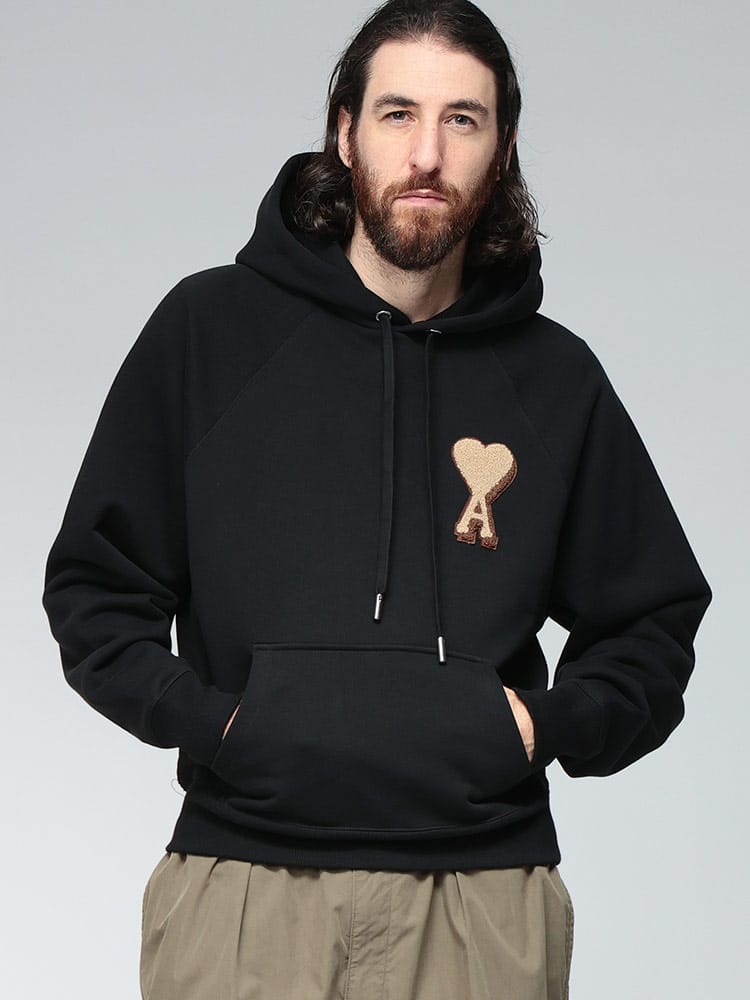 AMI PARIS (アミパリス) ロゴパッチ プルオーバー パーカー Ami de Coeur AMH25USW770747 メンズ