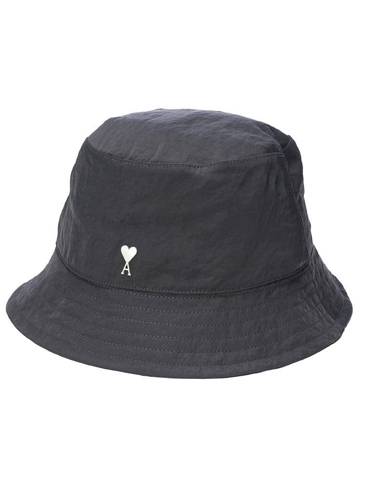 AMI PARIS (アミパリス) シルバーロゴパッチ ナイロン バケットハット AMH25UHA671PA35 メンズ