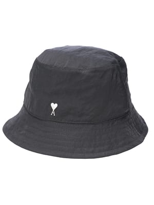 AMI PARIS (アミパリス) シルバーロゴパッチ ナイロン バケットハット AMH25UHA671PA35 メンズ