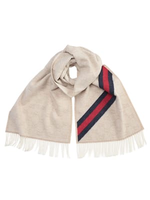 GUCCI (グッチ) GG ロゴ シルク混 ショール ストール GC165904 