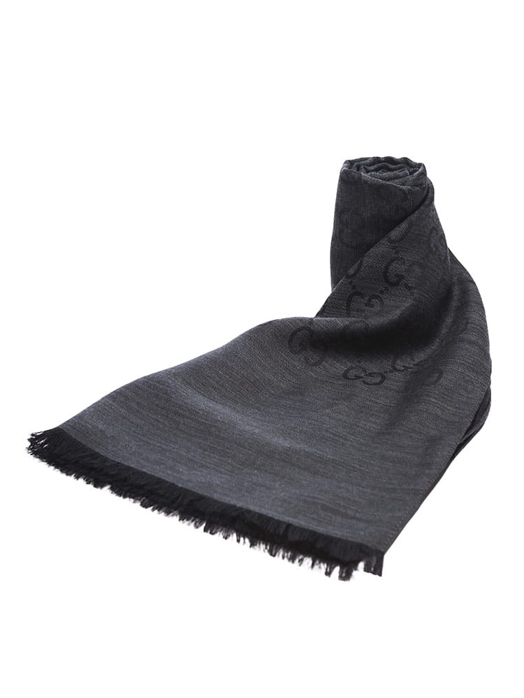 GUCCI (グッチ) GG ロゴ シルク混 ショール ストール GC165904 レディース