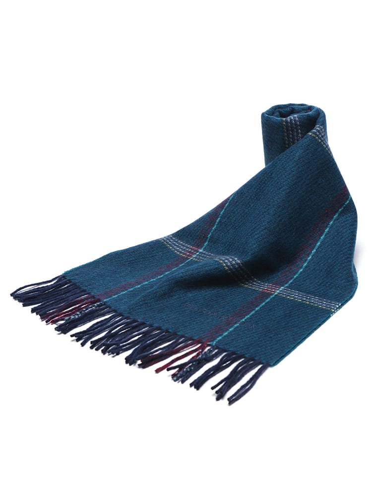 CHARLES JOURDAN (シャルルジョルダン) カシミヤ100％ チェック柄 マフラー CJR9865 メンズ