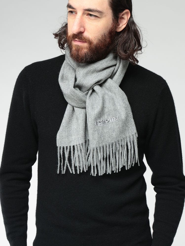 renoma (レノマ) カシミヤ100％ 無地 マフラー RNR9918 メンズ