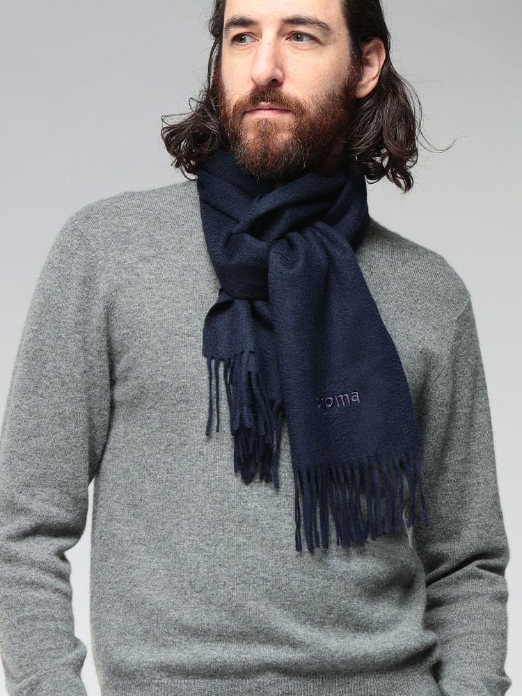 renoma (レノマ) カシミヤ100％ 無地 マフラー RNR9918 メンズ