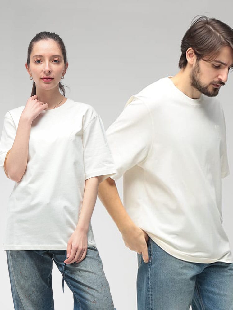 AMI PARIS (アミパリス) メンズ Tシャツ 半袖 ロゴ ビッグエンボス クルーネック カットソー AMUTS357726