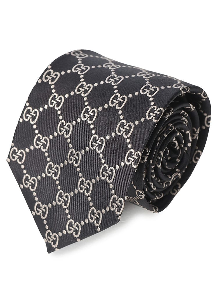 GUCCI (グッチ) メンズ ネクタイ シルク100％ GGロゴ タイ GC4996954B002