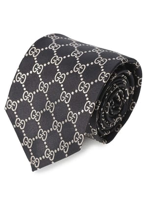 GUCCI (グッチ) メンズ ネクタイ シルク100％ GGロゴ タイ GC4996954B002