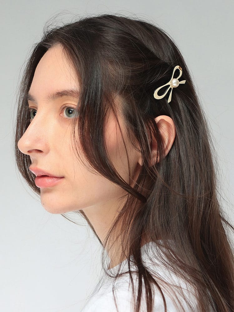ALEXANDRE DE PARIS (アレクサンドルドゥパリ) レディース ヘアピン リボンボールピン パール ヘアクリップ ADPATB1858903
