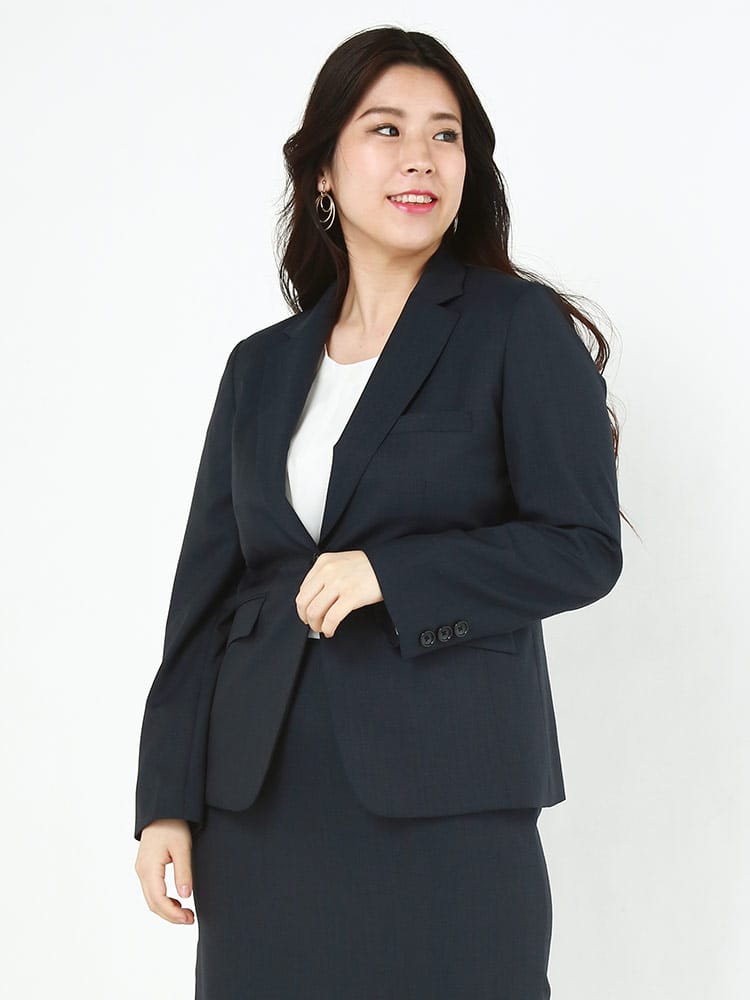 ELGARHYTHM (エルガリズム) ウォッシャブル ストレッチ ドット柄 シングル 1ツ釦 ジャケット