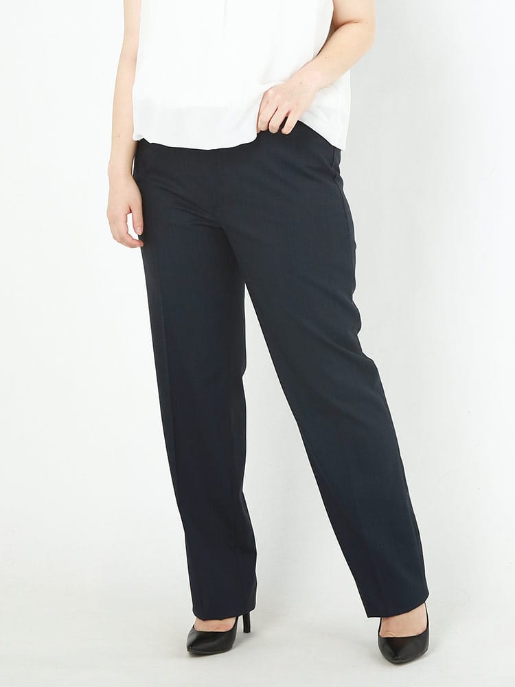 ELGARHYTHM (エルガリズム) ウォッシャブル ストレッチ ノータック ドット柄 スラックス