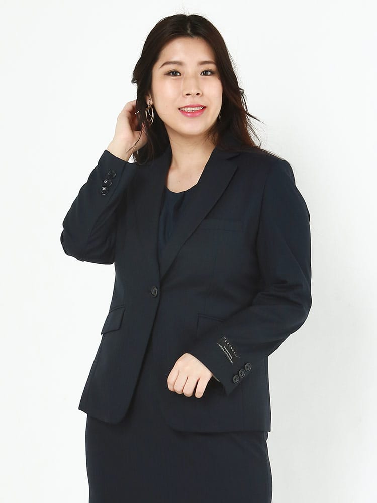 ELGARHYTHM (エルガリズム) ウォッシャブル ストレッチ シャドーストライプ シングル 1ツ釦 ジャケット