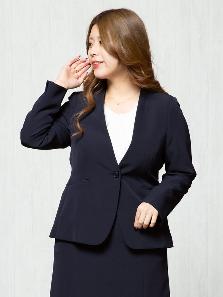 ELGARHYTHM (エルガリズム) 2WAYストレッチ ウォッシャブル シングル ノーカラー ジャケット