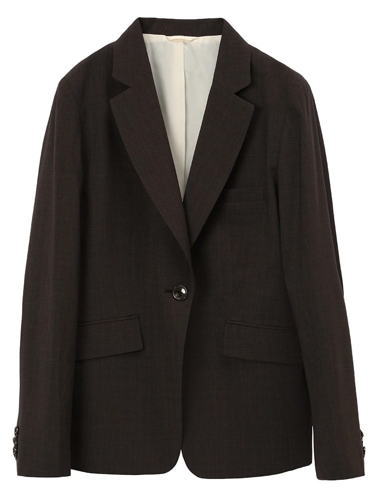 ELGARHYTHM エルガリズム すごいらく ストレッチ ウォッシャブル 杢調 シングル ジャケット 大きいサイズ レディース