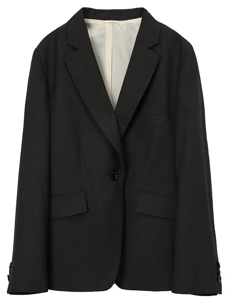 ELGARHYTHM (エルガリズム) すごいらく ストレッチ ウォッシャブル ピンチェック シングル ジャケット 23fslq1