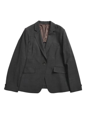 テーラードジャケット レディース ウォッシャブル ストレッチ 格子柄 セットアップ対応ジャケット 大きいサイズ チェック 3L 4L 5L 6L ELGARHYTH エルガリズム