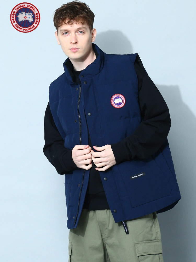 CANADA GOOSE (カナダグース) ロゴワッペン フルジップ ダウンベスト Freestyle Crew Vest CG4154M ブランド