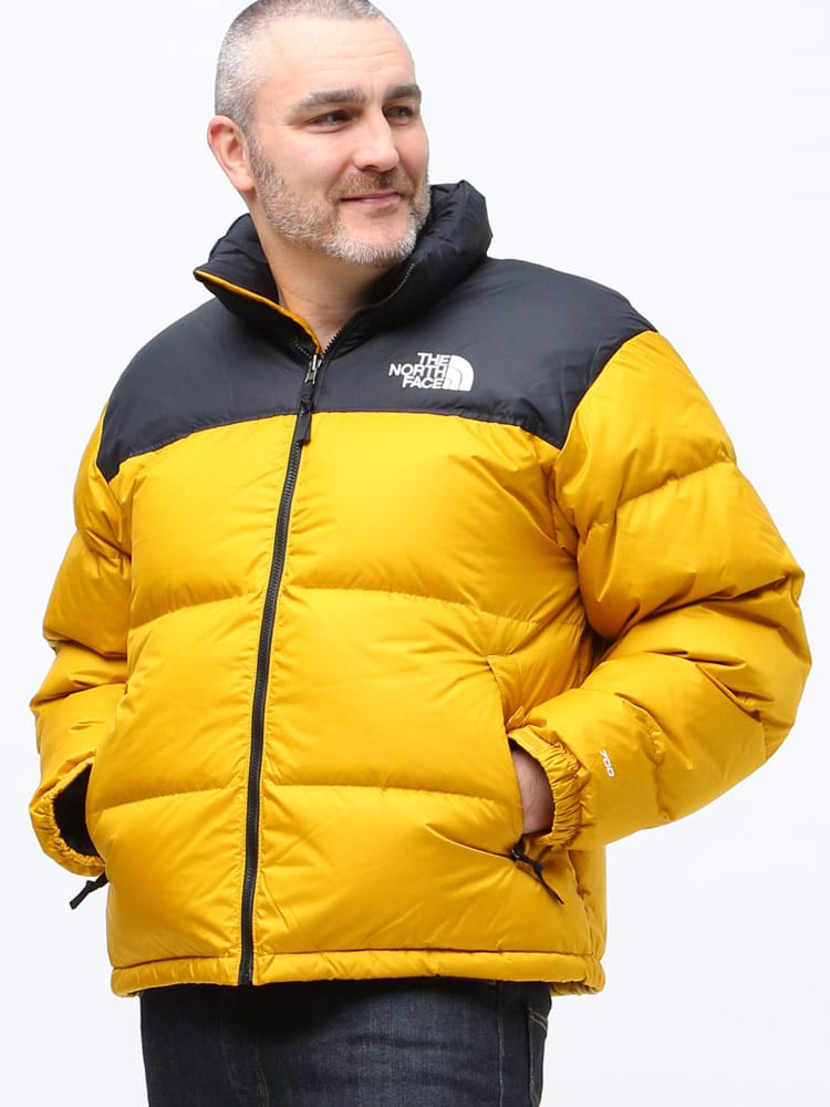 大きいサイズ メンズ THE NORTH FACE (ザ ノースフェイス) ロゴ刺繍 フルジップ ダウンジャケット 700フィル M 1996 RETRO NUPTSE JKT