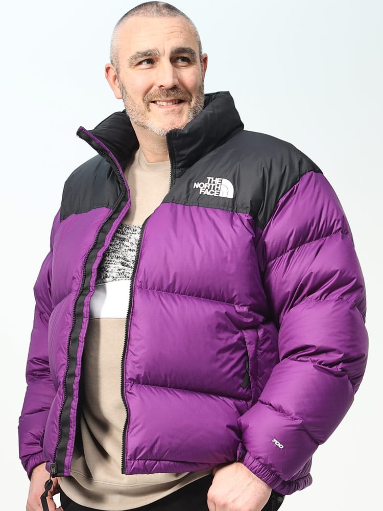 大きいサイズ メンズ THE NORTH FACE (ザ ノースフェイス) ロゴ刺繍 フルジップ ダウンジャケット 700フィル M 1996 RETRO NUPTSE JKT
