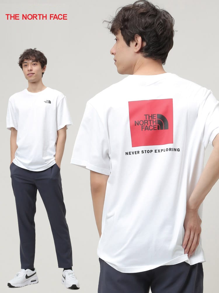 THE NORTH FACE (ザ ノースフェイス) バックプリント クルーネック 半袖 Tシャツ SS Redbox TEE