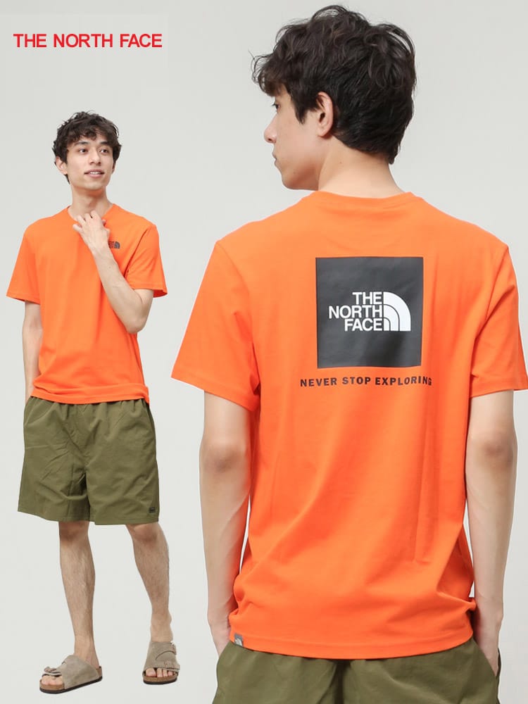 THE NORTH FACE (ザ ノースフェイス) バックプリント クルーネック 半袖 Tシャツ SS Redbox TEE