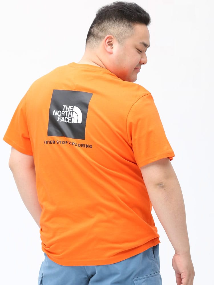 大きいサイズ メンズ THE NORTH FACE (ザ ノースフェイス) バックプリント クルーネック 半袖 Tシャツ S/S Redbox Tee-Eu