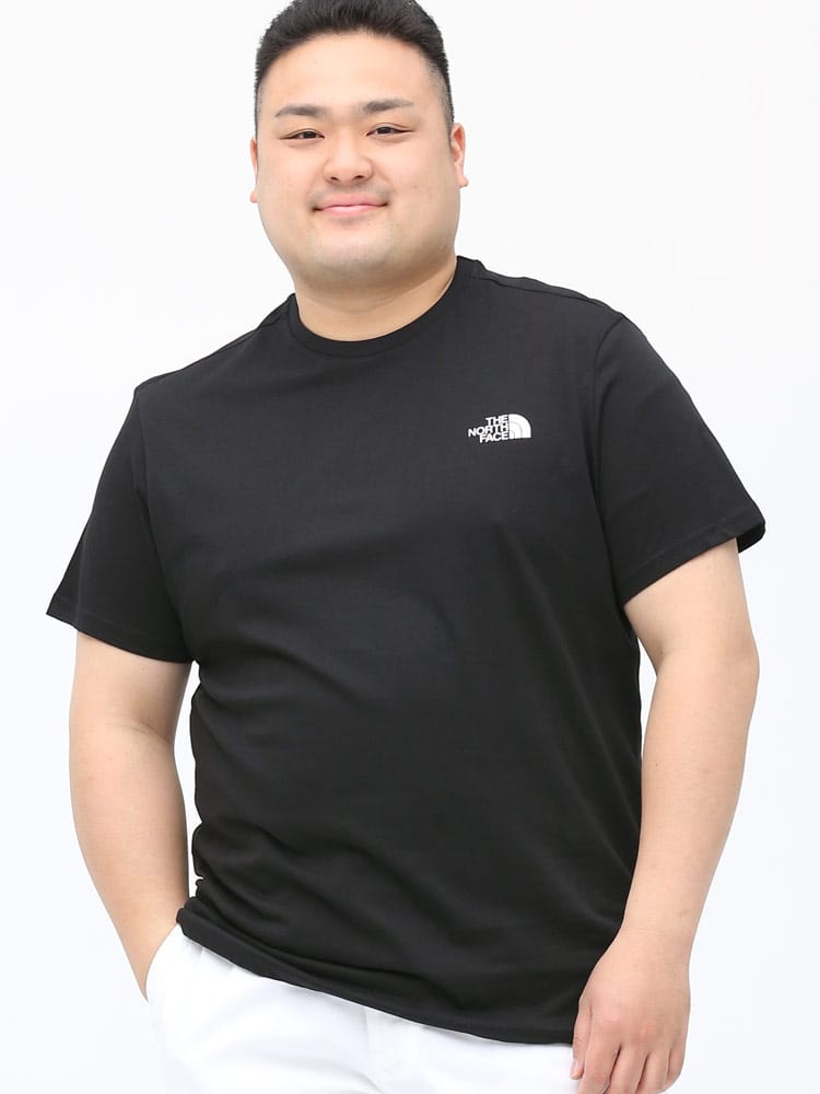 大きいサイズ メンズ THE NORTH FACE (ザ ノースフェイス) 綿100％ 胸ロゴ クルーネック 半袖 Tシャツ SIMPLE DOME TEE