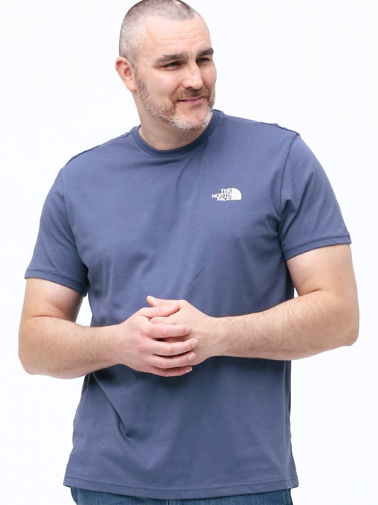 大きいサイズ メンズ THE NORTH FACE (ザ ノースフェイス) 綿100％ 胸ロゴ クルーネック 半袖 Tシャツ SIMPLE DOME TEE