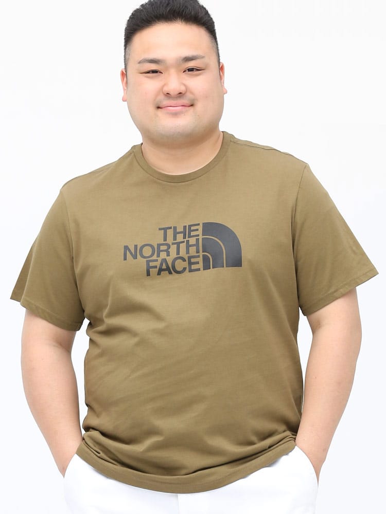 大きいサイズ メンズ THE NORTH FACE (ザ ノースフェイス) 綿100％ ロゴプリント クルーネック 半袖 Tシャツ Easy Tee-Eu